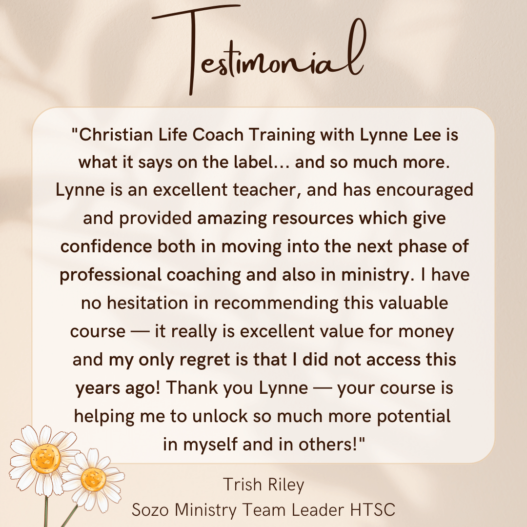 Christian coach training testimonial